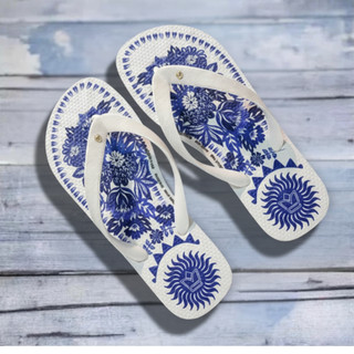 Chinelo de Verão Feminino com Design Estiloso e Estampa Floral