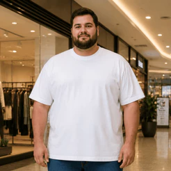 Camiseta Básica Extra Grande Masculina Plus Size GG1 ao GG5