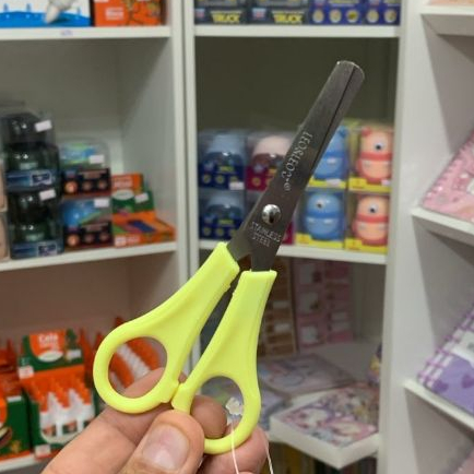 Tesoura Escolar Plus Aço Inox Pastel Trend Leo&Leo Ponta Redonda Com Régua