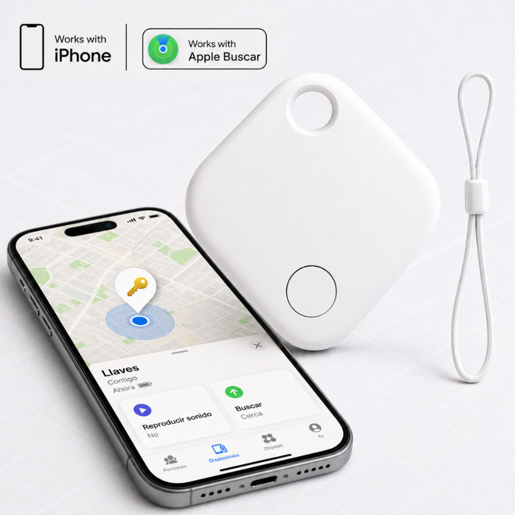 Smart Tag Compatível iPhone Buscar Find My Localizador Chave Mala Pet Carro rastreador Risma Brancoi