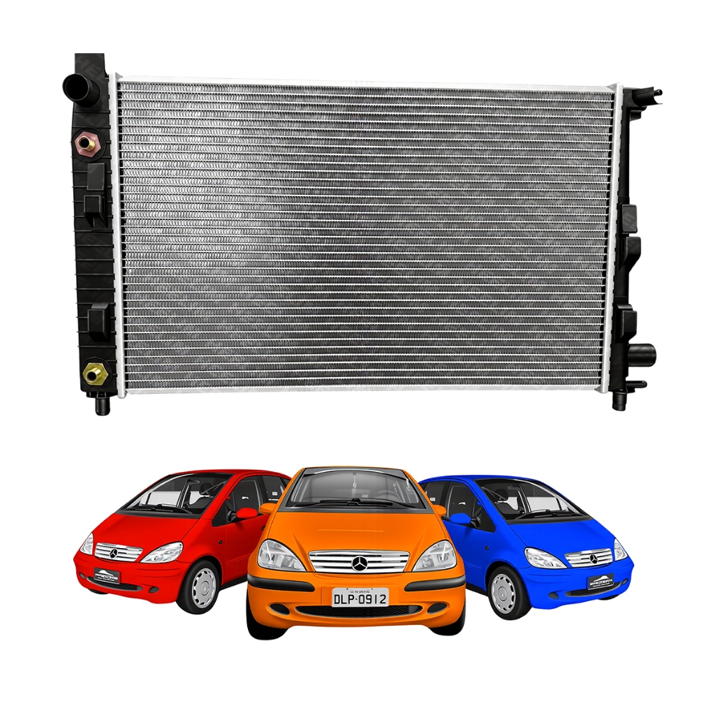 Radiador Mercedes Benz Classe A 160 Classic 1.6L 8V A 190 Classic 1.9L 8V 1999 a 2005 Com e Sem Ar Automático S Reserv