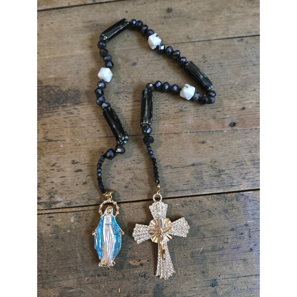 colar messa religioso 70cm marcador biblia em pedras varios modelos nossa senhora aparecida graças são miguel nazare