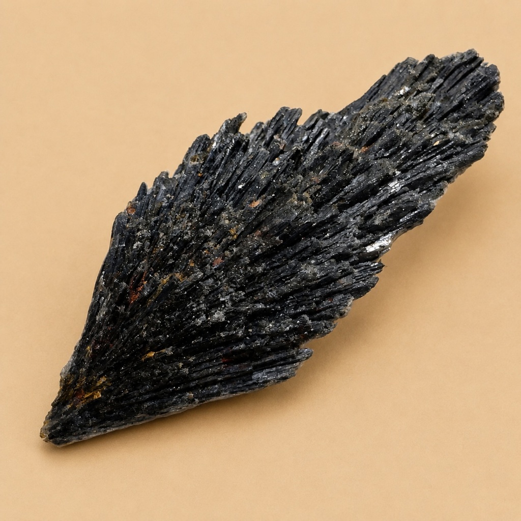 Cianita Negra Vassoura de Bruxa Pedra Natural Bruta