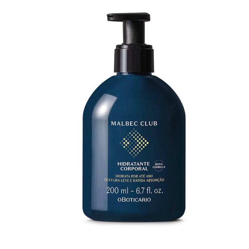 Hidratante Corporal Malbec Club 200ml Oboticário Presente em Promoção Fragrância para Homem Masculino