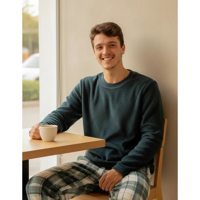 Pijama Masculino de plush Unissex Adulto para o Frio Longo de Mantinhas Veludo Fleece Fábricação Própria