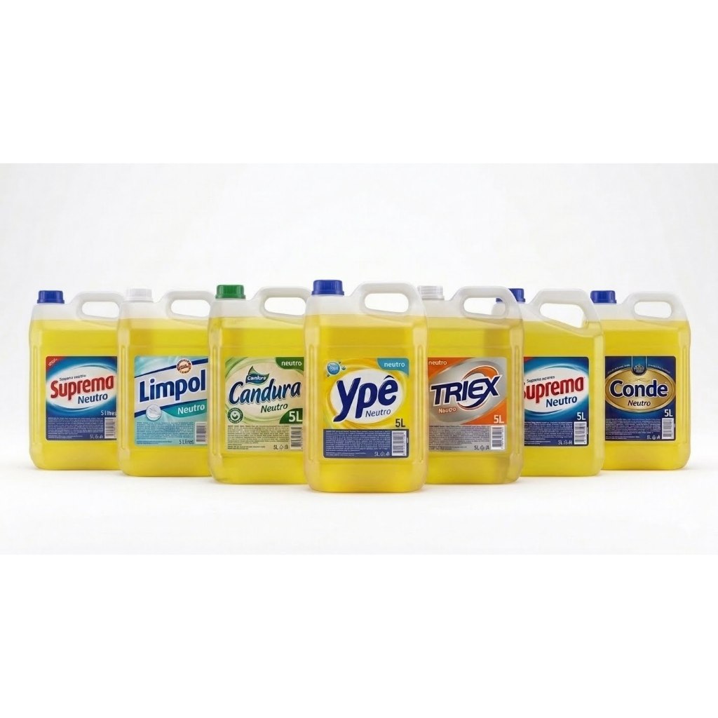 Detergente Líquido Neutro Ypê, Suprema, Limpol, Candura, Triex e Conde - 5L, 10L, !5L 20L Lava-Louça