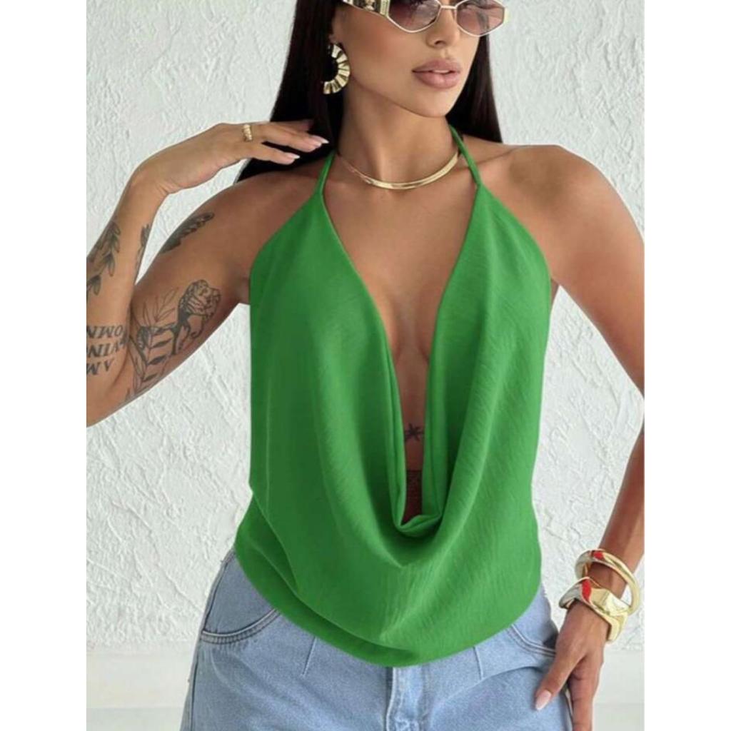 Detalhes do Top Cropped Frente Única Multiformas – Versátil, Moderno e Estiloso