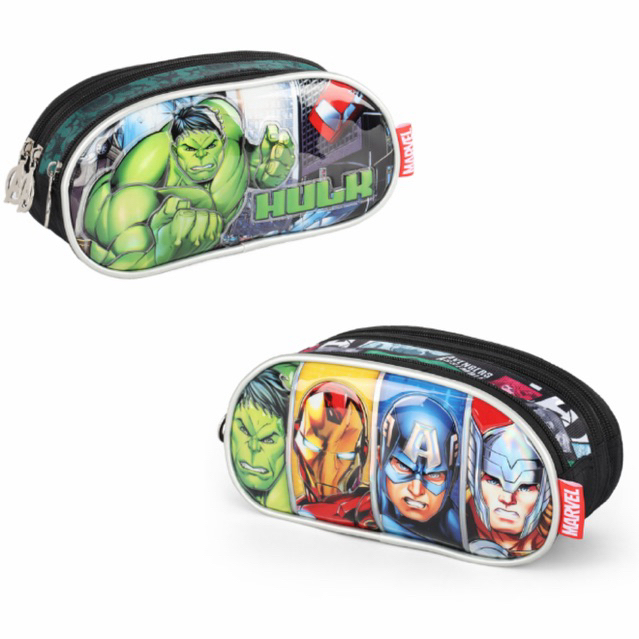 ESTOJO ESCOLAR OFICIAL VINGADORES - MARVEL | AVENGERS | HULK | LUXCEL