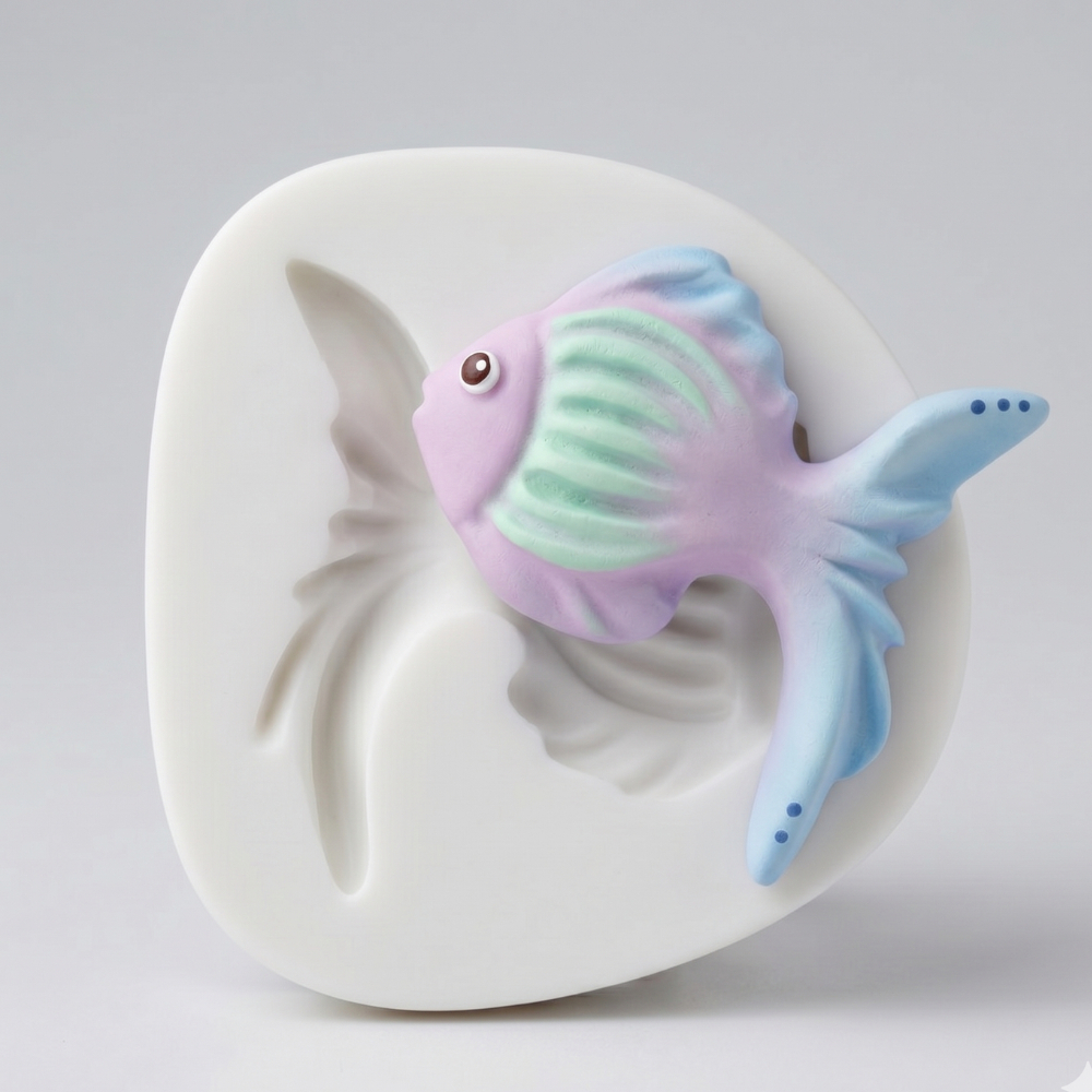 Molde De Silicone Peixe Igor Molde Para Confeitaria Molde Para Biscuit 988