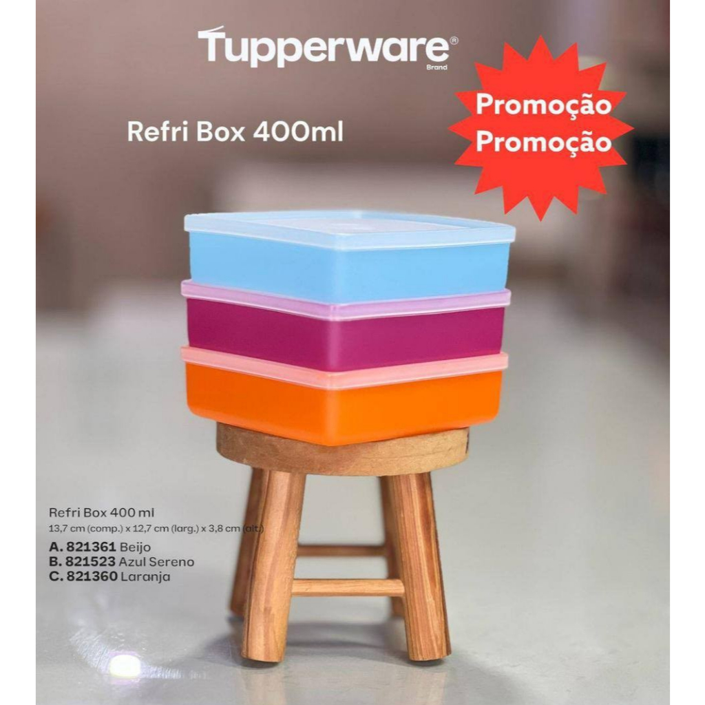 Refri box 400ml ou 750ml - Tupperware