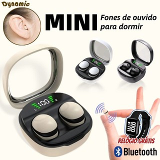 Mini Fones de Ouvido Sem Fio Bluetooth 5.3 Invisíveis: Bateria de Longa Duração, Cancelamento de Ruído ENC-DY