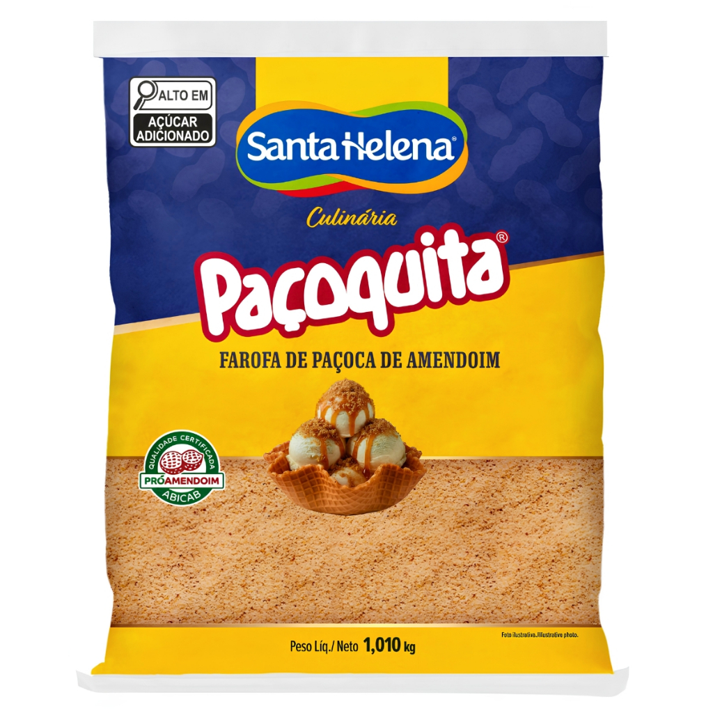 Farofa Paçoquita 1,01kg Santa Helena Confeitaria Gourmet