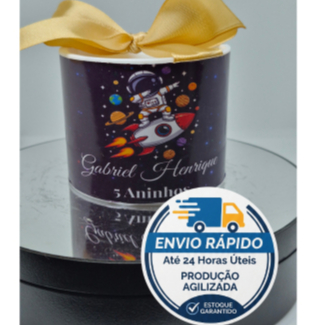 Kit Tubolata Personalizada Astronauta 5x6 - Para Batizado, Casamento, Aniversário e Maternidade
