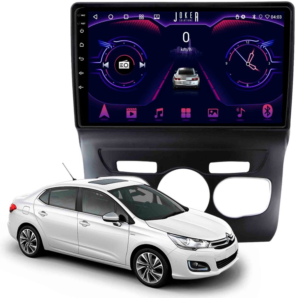 Multimídia C4 Lounge 2014 A 2018 10" 2+64gb Android Carplay Bluetooth