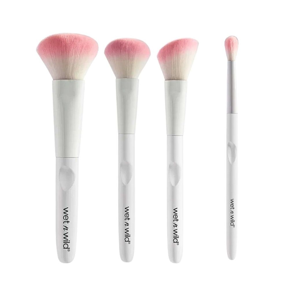 Kit 4 Pincéis de Maquiagem Profissional Wet N Wild Para Pó Contorno Blush E Sombra