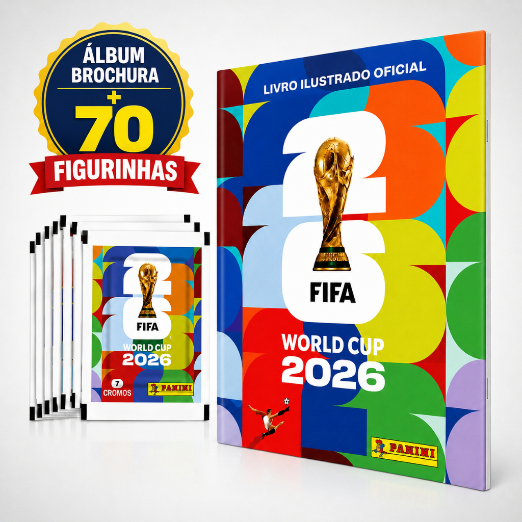 Kit Álbum Copa Do Mundo FIFA 2026 Brochura + 21/35/70 Figurinhas Pacotes Colecionáveis Originais