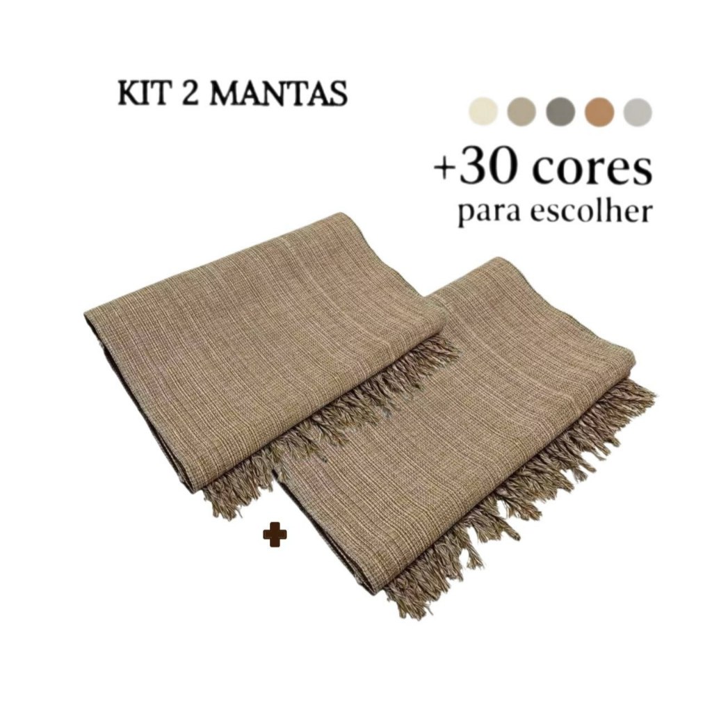 Kit 02 Mantas Para Sofá Decorativas Gigante Luxuoso 2.10x1.20 Casa Nova sofa