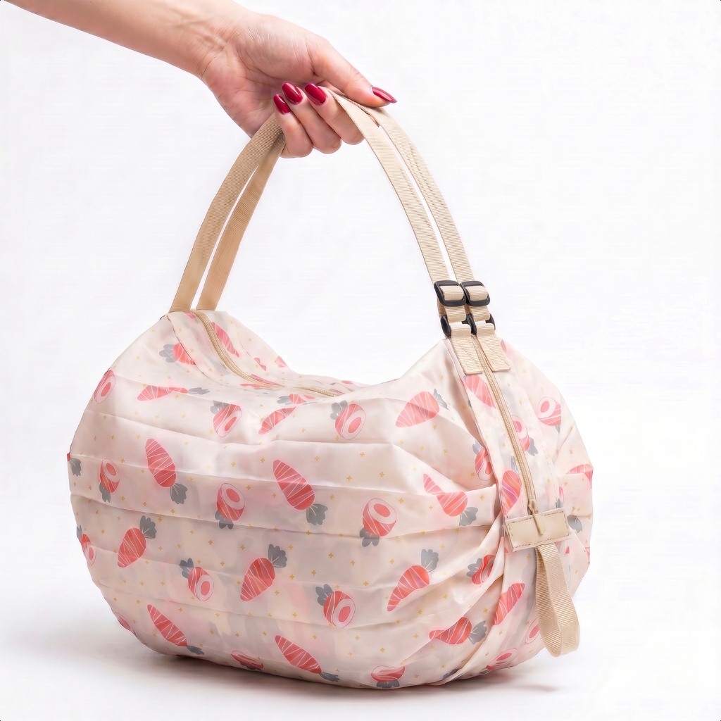Bolsa Dobrável Multiuso Grande Compras Mercado Viagens Uso Diário Portátil Reutilizável Ecobag