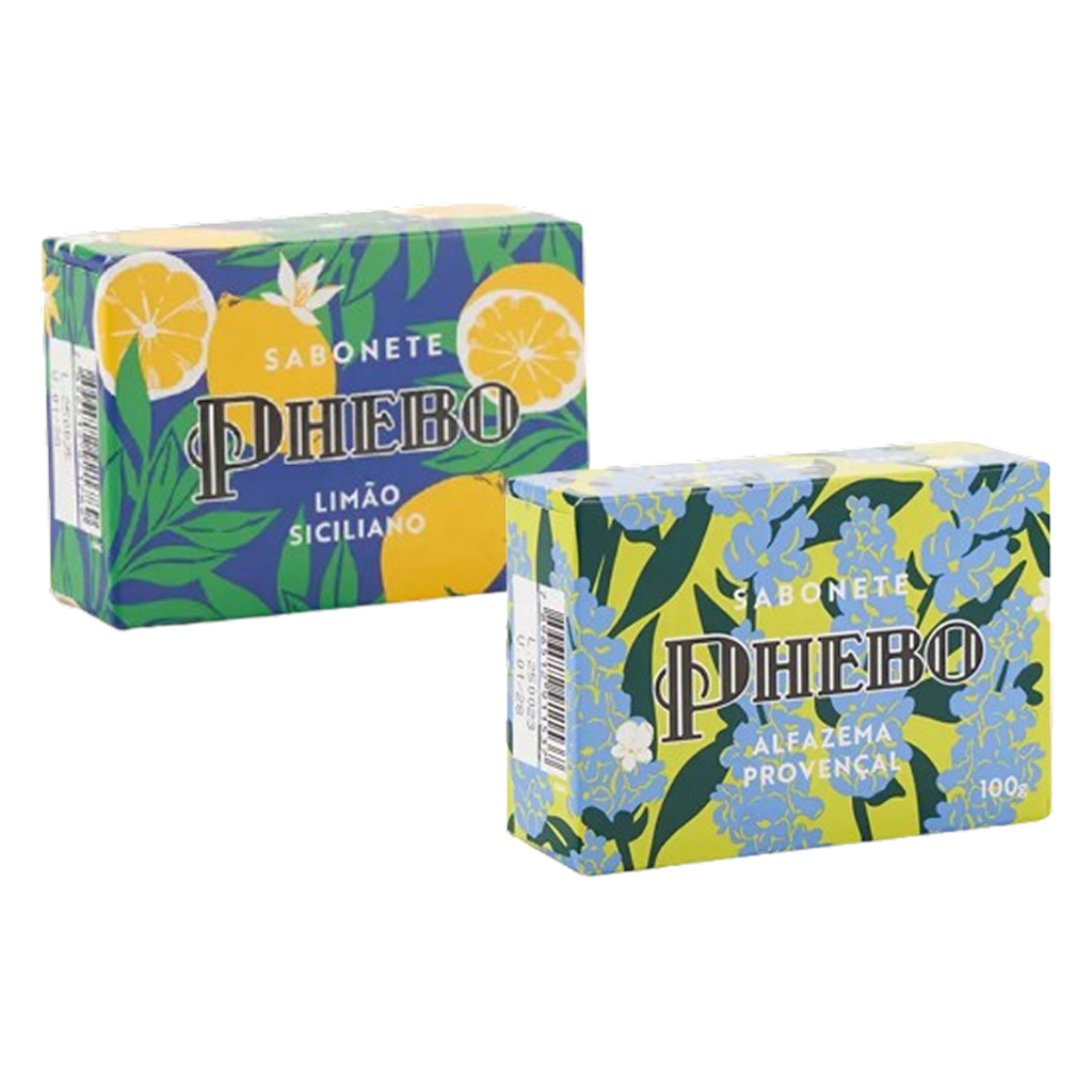 Kit 2 Sabonetes Phebo Alfazema Provençal 100g + Limão Siciliano 100g