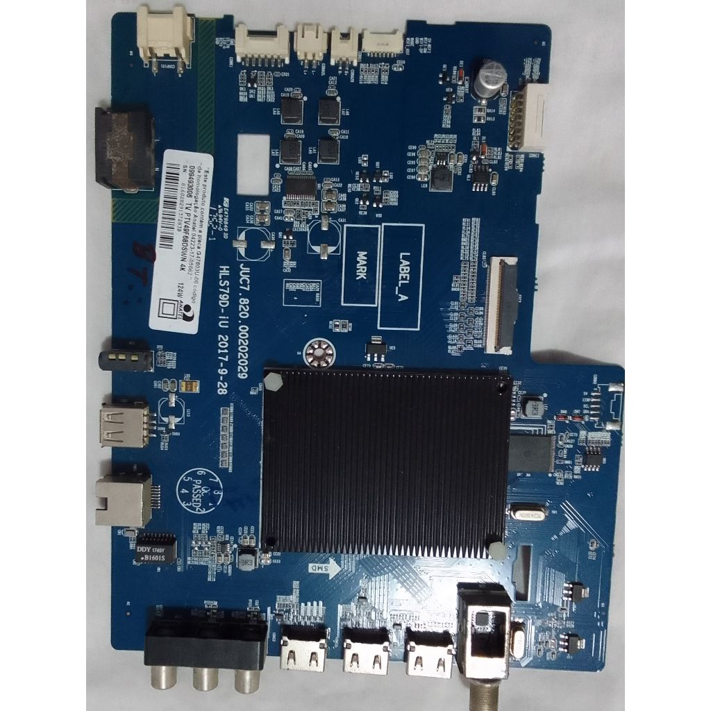 Placa Principal Ptv49f68dswn 4k Juc7.820.00202029 PHILCO VERSÃO B