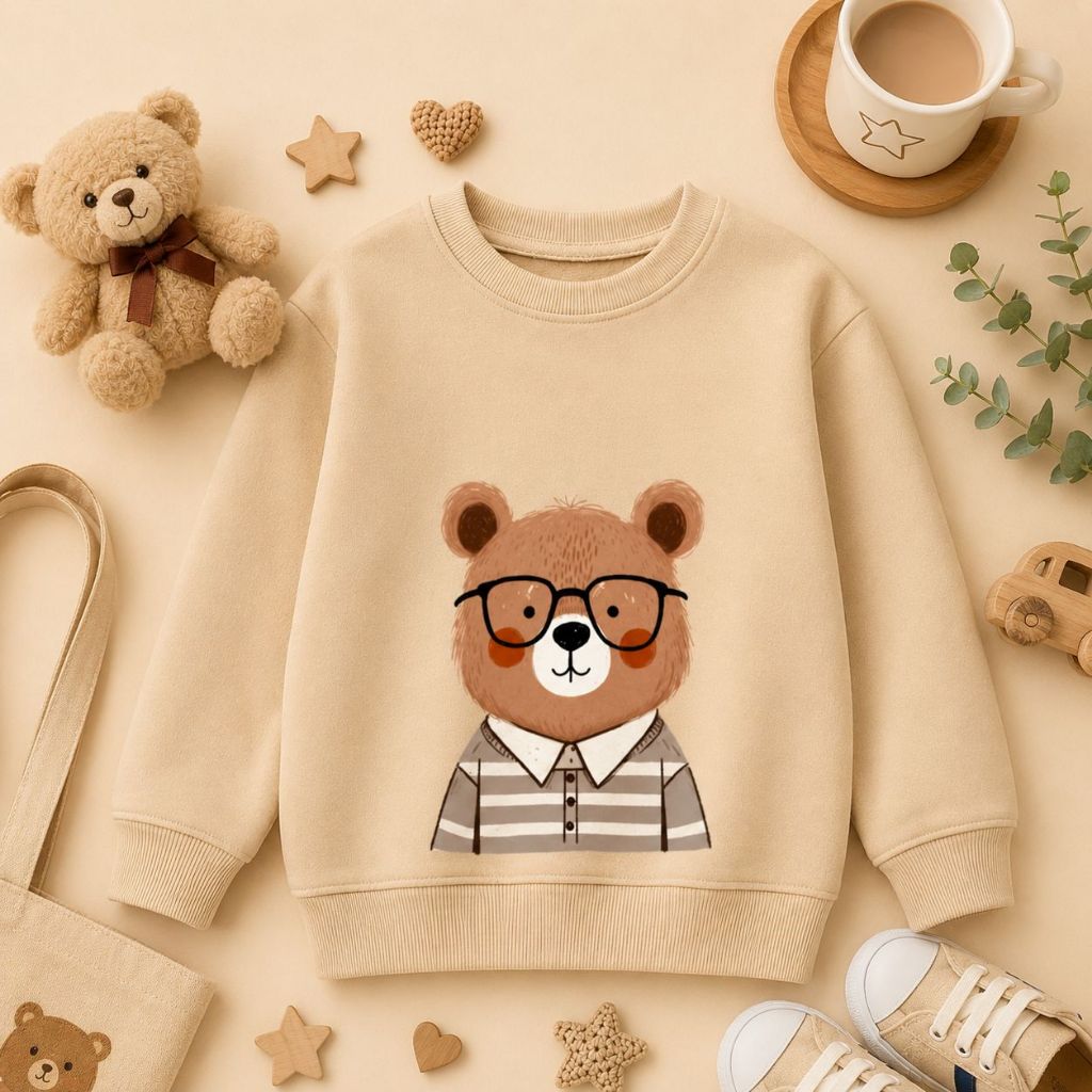 MOLETOM URSINHO INFANTIL MENINIO FEITO DE ALGODÃO PREMIUM