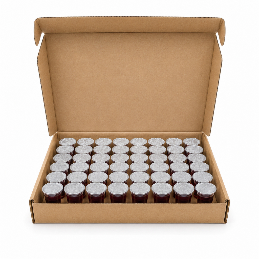 Cálice Para Santa Ceia Com Pão Ázimo E Suco De Uva 48 Unidades Kit Completo Ceia Do Senhor