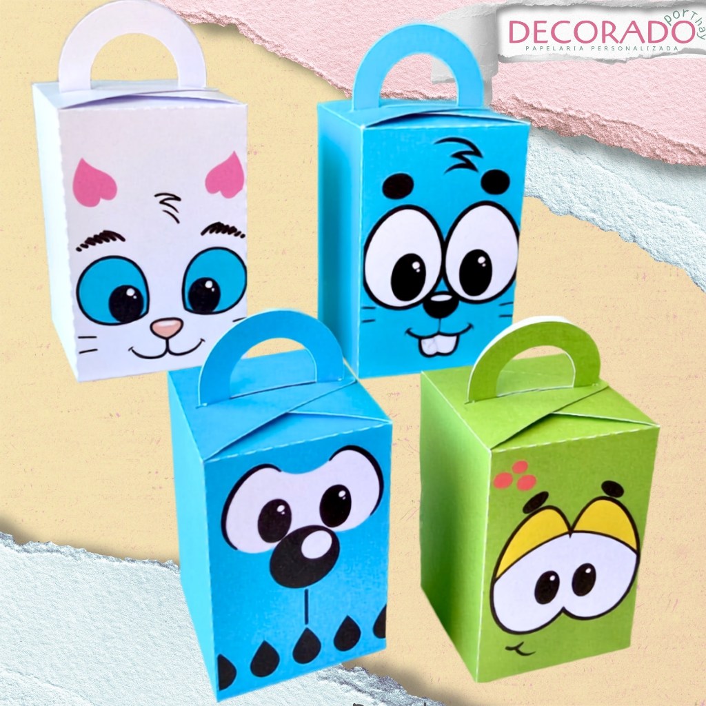 Kit caixas turma da mônica| Caixinhas personalizadas para festa lembrancinhas turma da Mônica mascotinhos pegue e monte