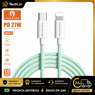 Cabo USB-C 27W H’maston HB06 1m Carregamento Rápido Original para iPhone iPad AirPods