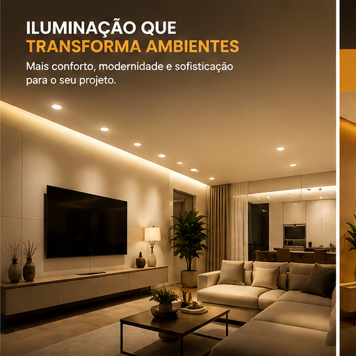 Detalhes do Kit 5 Spot LED  Embutir 7W Redondo Branco Quente ou Frio Bivolt