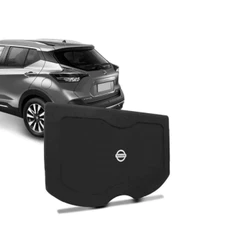 Tampão Bagagito Porta Malas Nissan Kicks 2016 a 2024 Carpete Preto R-Acoustic