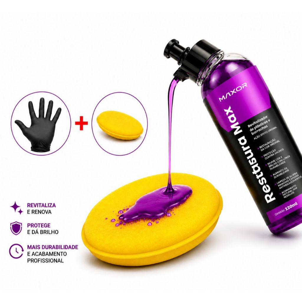 Brilho Revitalizador Para Plastico Restauração e Proteção UV Carrro Moto