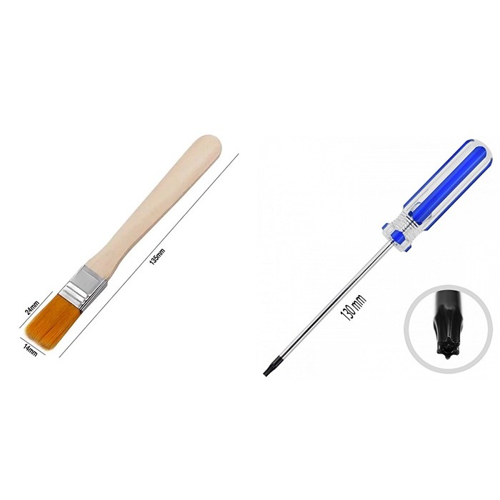 Chave Torx T8 Com Furo T8H Torx  Abre Ps3 Ps4 Ps5 Controle de XBOX 360 Xbox One Series S e X com pincel