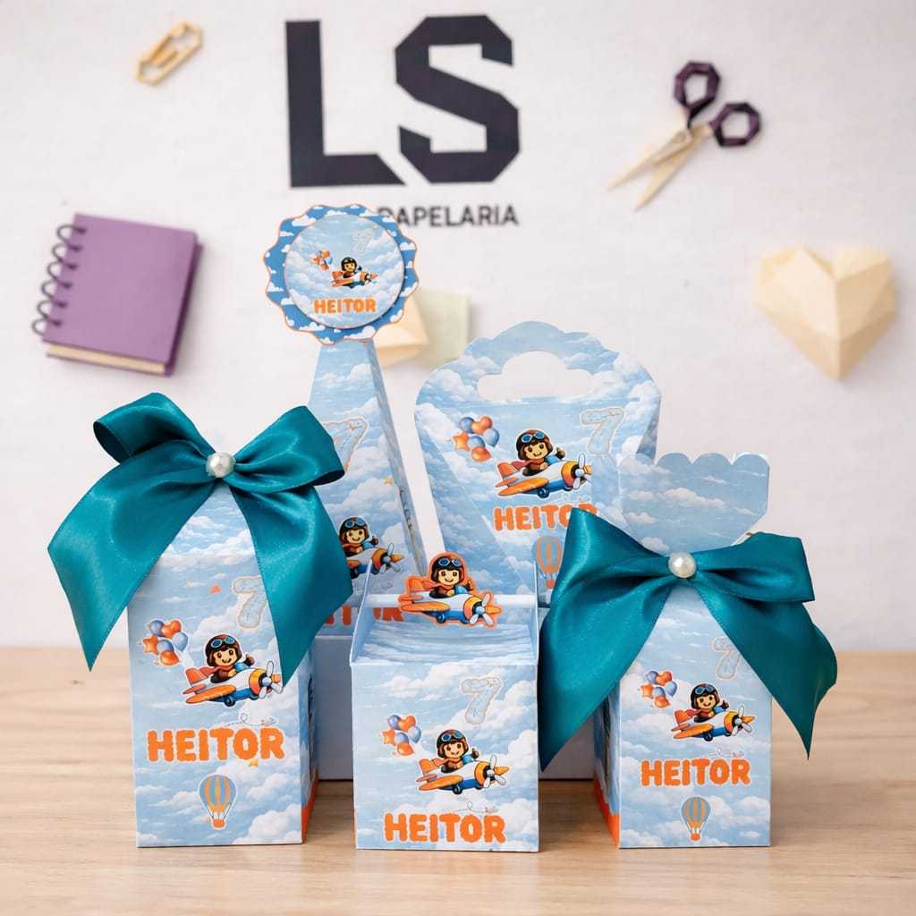 Kit caixinhas PEGUE E MONTE | Lembrancinhas de Aniversário | Caixinhas Personalizadas | Papelaria Personalizada