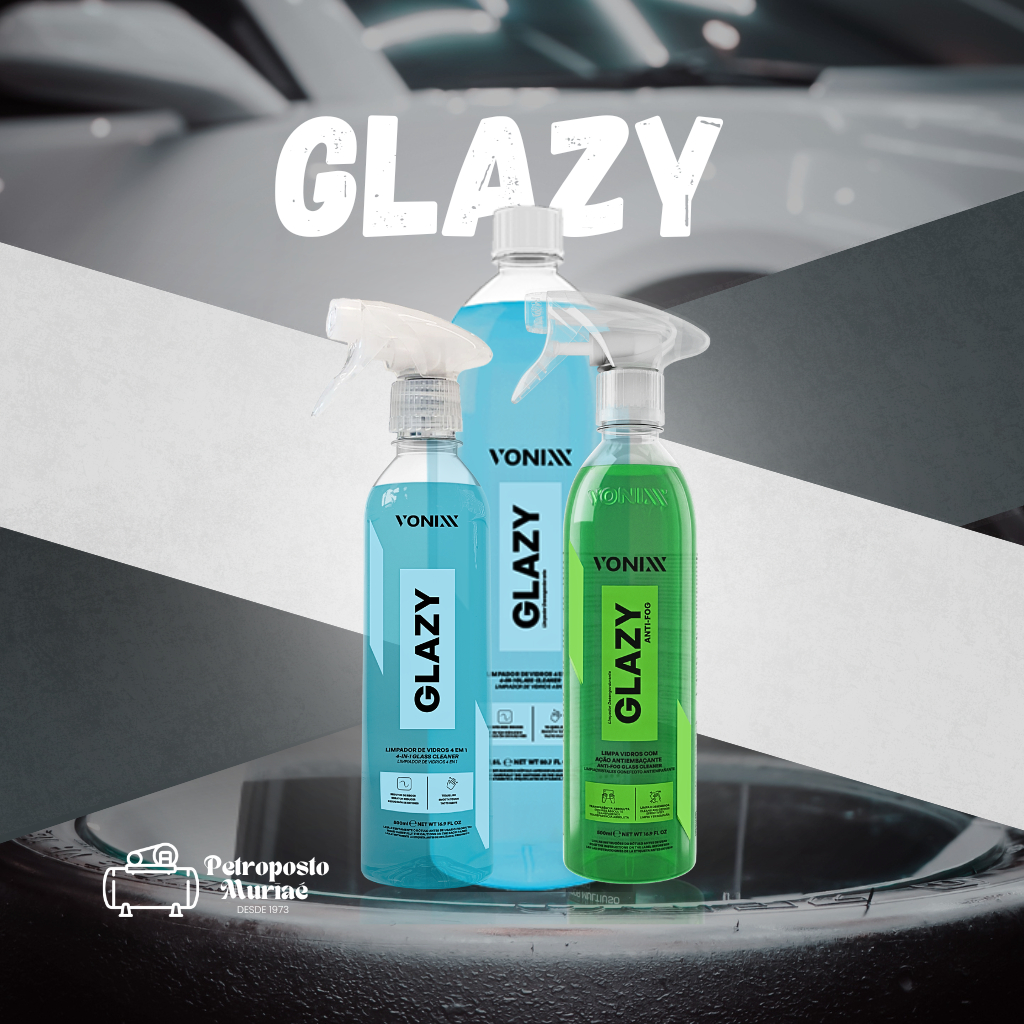 GLAZY -  Limpa vidros - Vonixx - 500ML e 1,5L