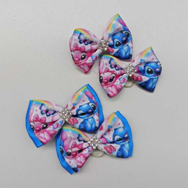 Laços Pet Stitch e Angel