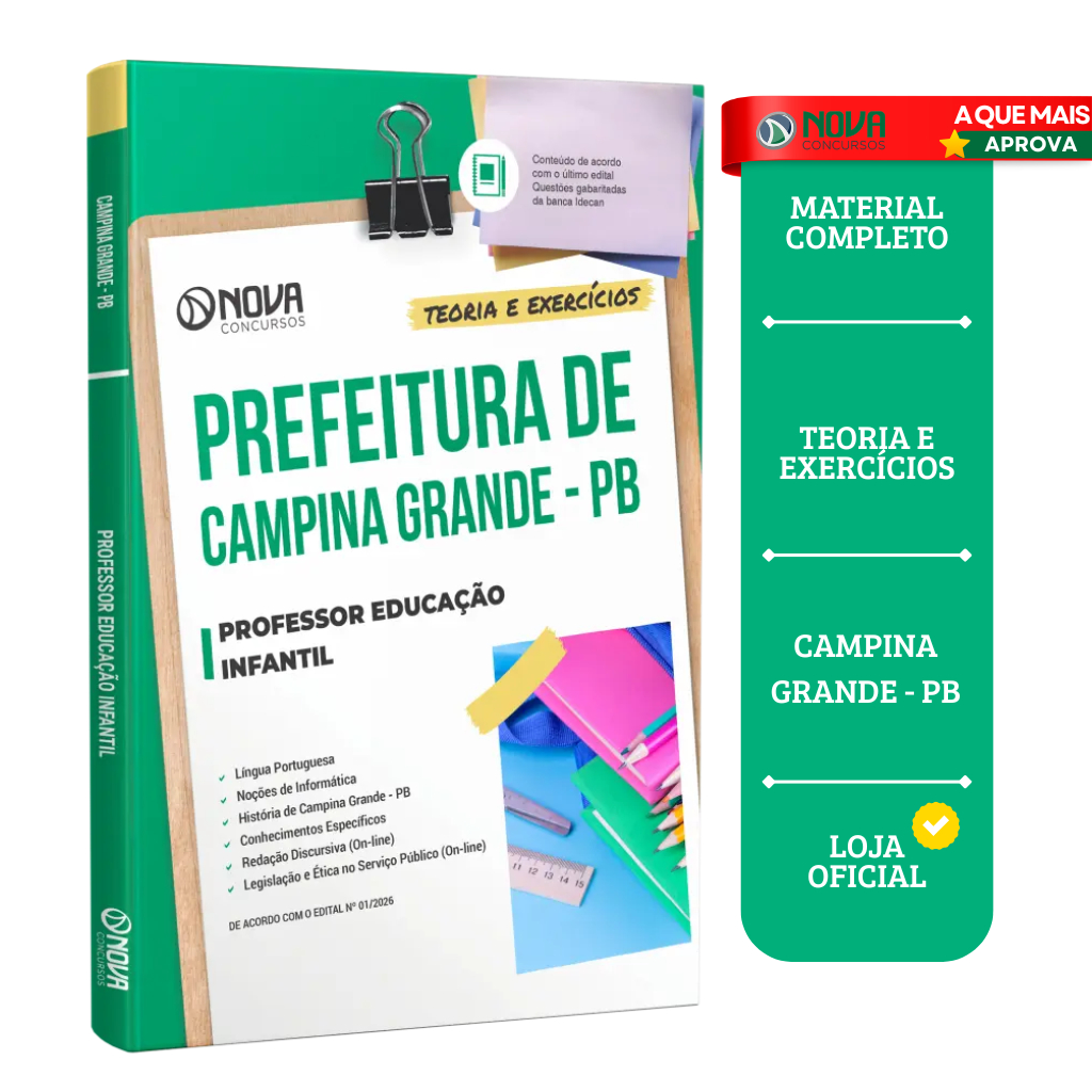 Apostila Prefeitura de Campina Grande - PB 2026 - Professor Educação Infantil