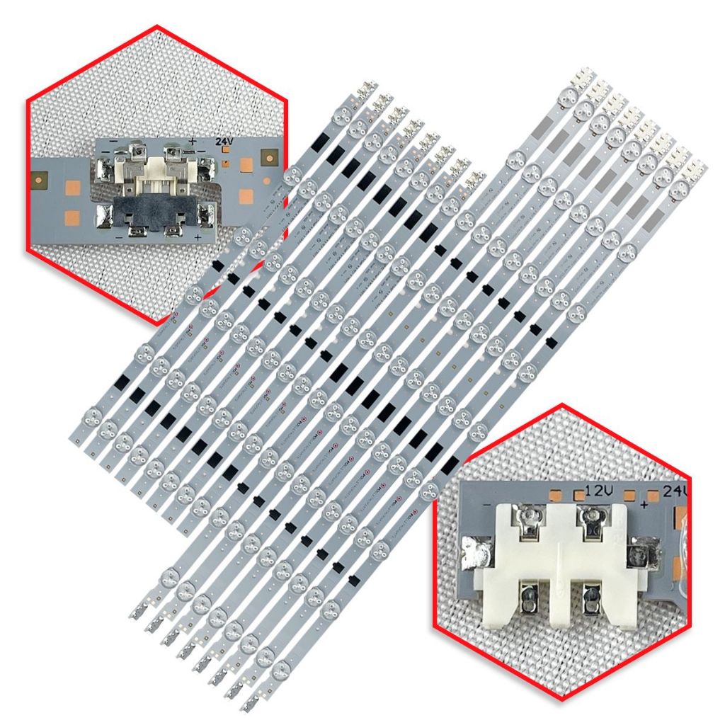 Kit 8 Barras de Led Un46f5200 Un46f5500 Un46f6100 Un46f6400 Un46f6800 3V