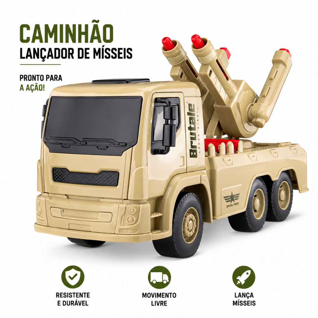 Brinquedo Lança Missil Para Criança Menino Infantil Menina Carrinho Brutale Divertido Roma Brinquedos Carro Veiculo Kids