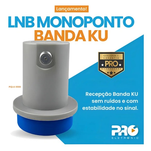 LNB Universal Simples de 1 Saída Monoponto para Antena Parabólica