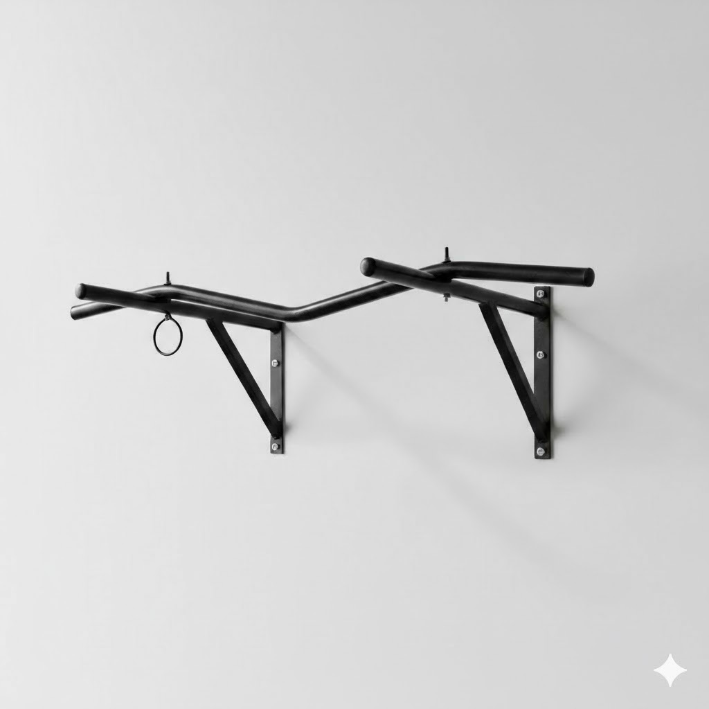 BARRA ACADEMIA FIXA HENVIFER P/ PAREDE MUSCULAÇÃO FITNESS TREINO FUNCIONAL PREMIUM ALTA QUALIDADE TOP PRO MAX XX}