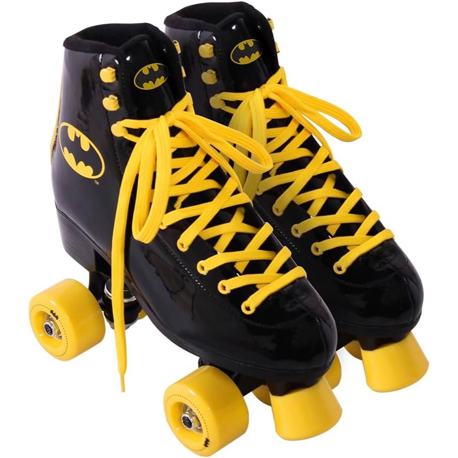 Bel - Patins Quad Batman Vinil Preto e Amarelo (36)