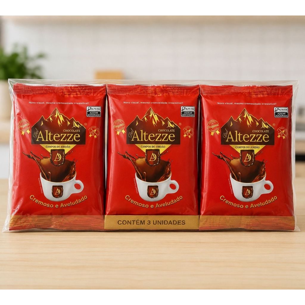 Kit Com 3 Chocolate Quente Suisse altezze Cremoso e Aveludado de Campos do Jordão