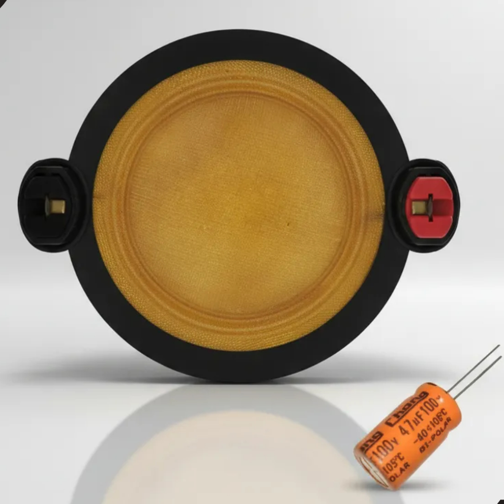Reparo MusicAll Para Corneta Driver compativel selenio D250 Trio + 1 Capacitor Driver som automotivo potente caixa trio