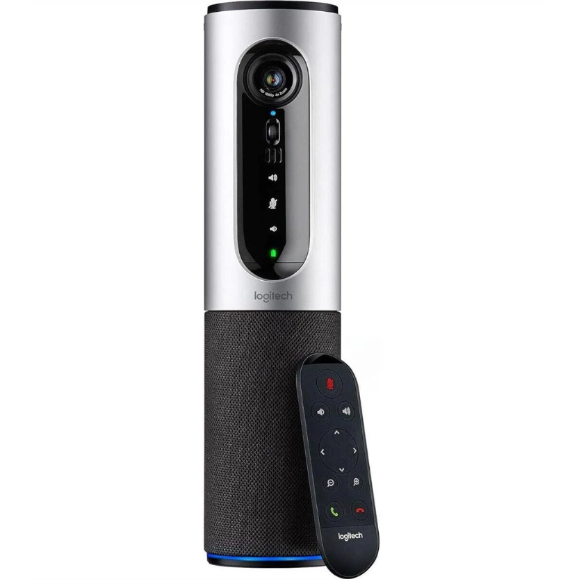 Webcam Logitech ConferenceCam Connect Full HD 1080p Prata Reunião Videoconferência Home Office PC