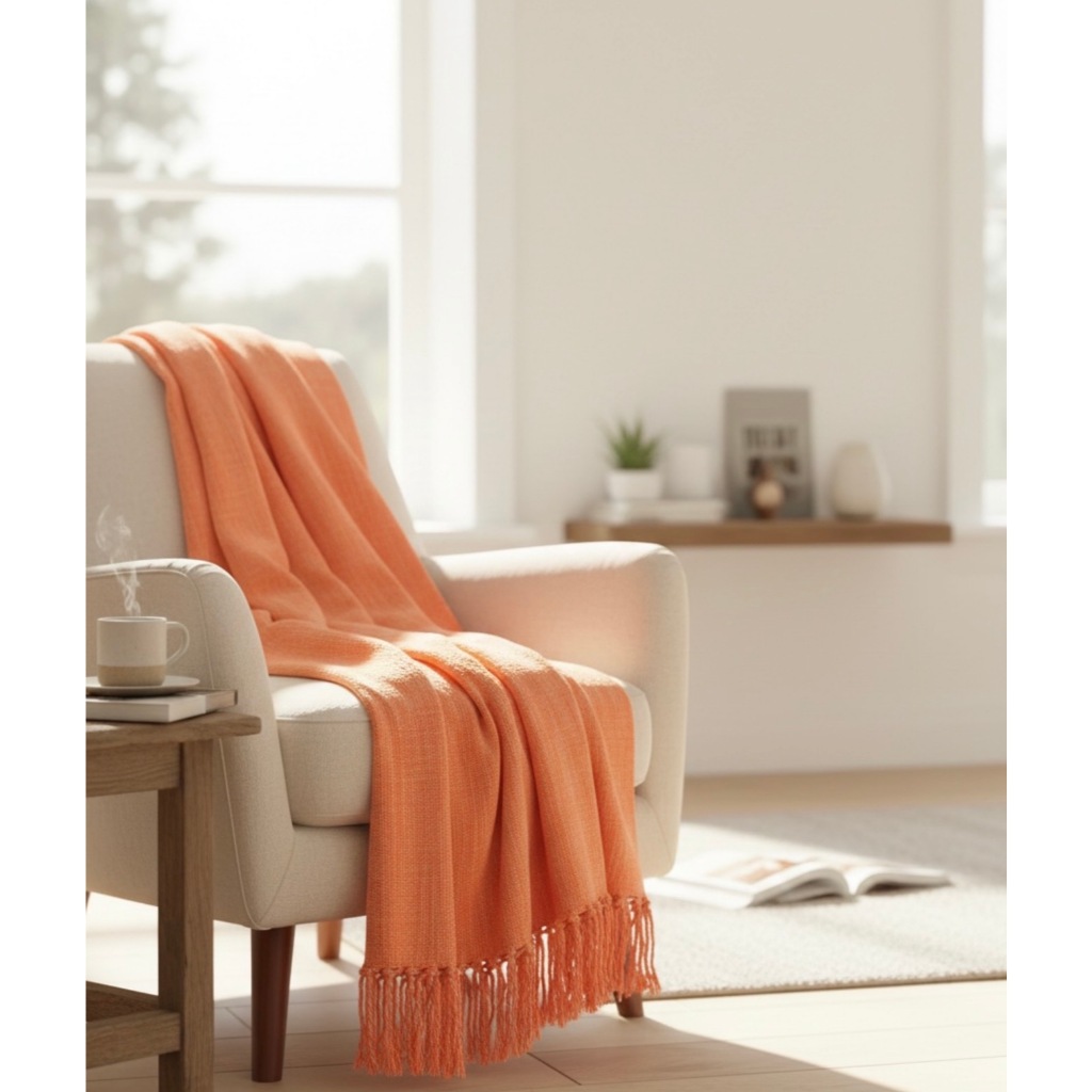 Manta Para Sofá 2,20x1,50 Decoração Promoção Com Nó nas pontas