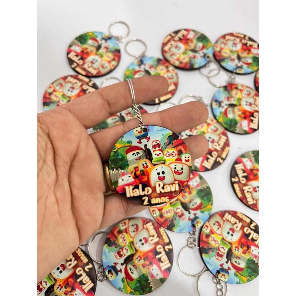 Kit Chaveiros Personalizados Lembrancinhas Aniversário MDF Resinado Chá de Bebê, Maternidade Temas Diversos