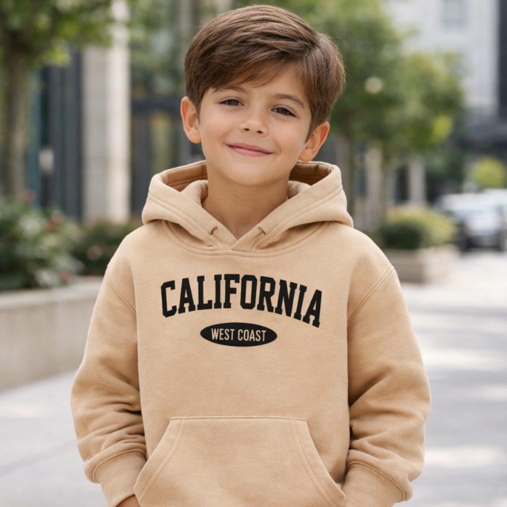 Conjunto Moletom Infantil e Juvenil Estampado Califórnia Flanelado