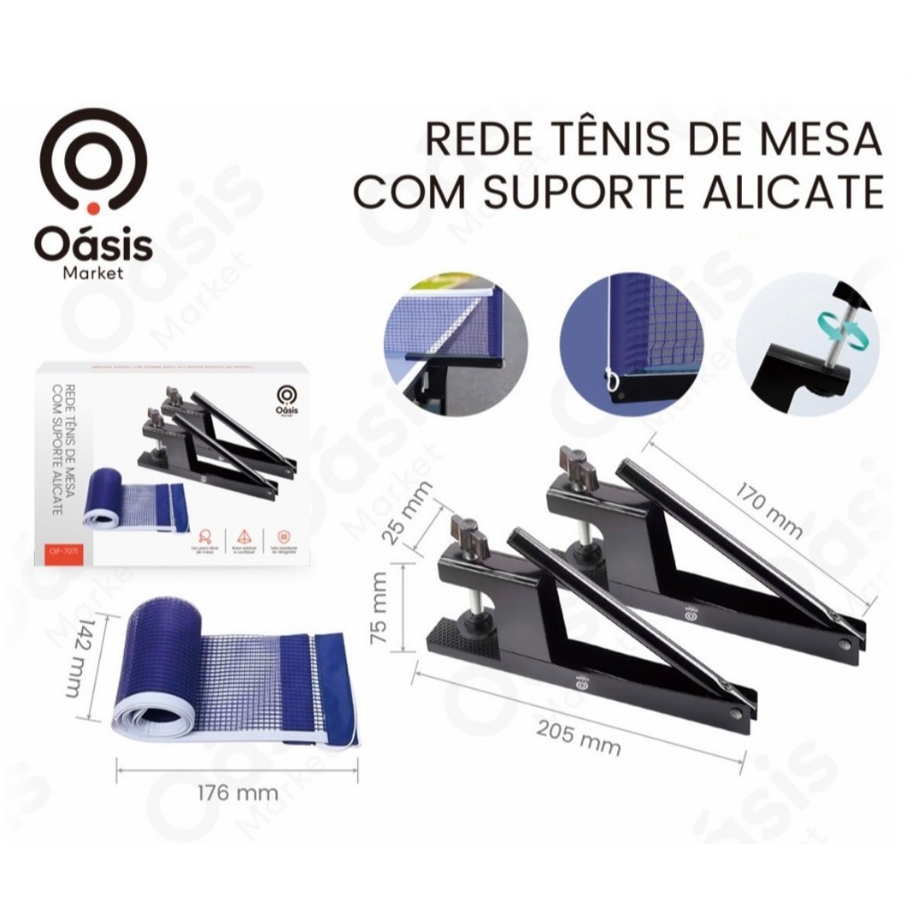 Rede De Tênis De Mesa Em Ferro Ping Pong Portátil Profissional Resistente