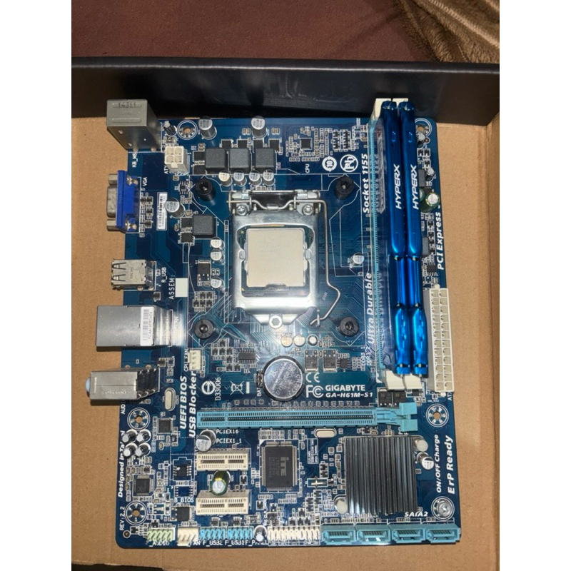 Kit Gamer Intel i7 3770 + Placa Mãe Gigabyte H61M-S1 Ultra Durable + 16GB RAM HyperX Fury DDR3 + Water Cooler 120mm
