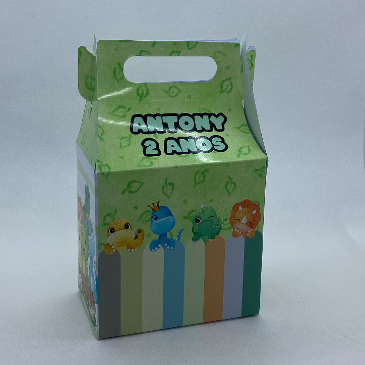 Caixinha Dinossauro Baby Maletinha Personalizada Lembrancinha Festa Infantil Aniversário